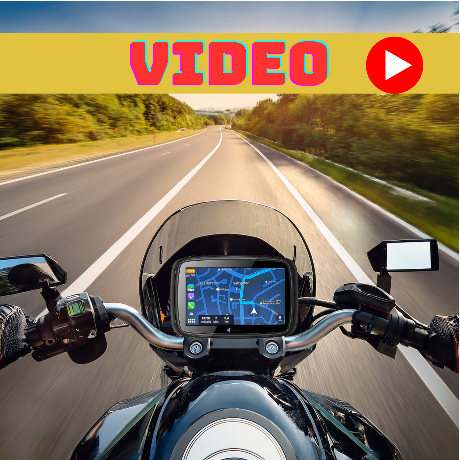 Elebest CarPlay Motorrad-Navi C650