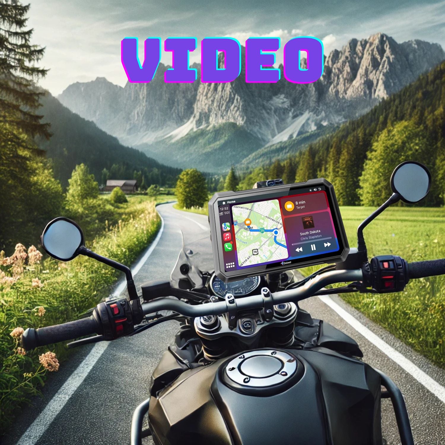 Elebest Motorrad-Navigationsgerät C750 Video