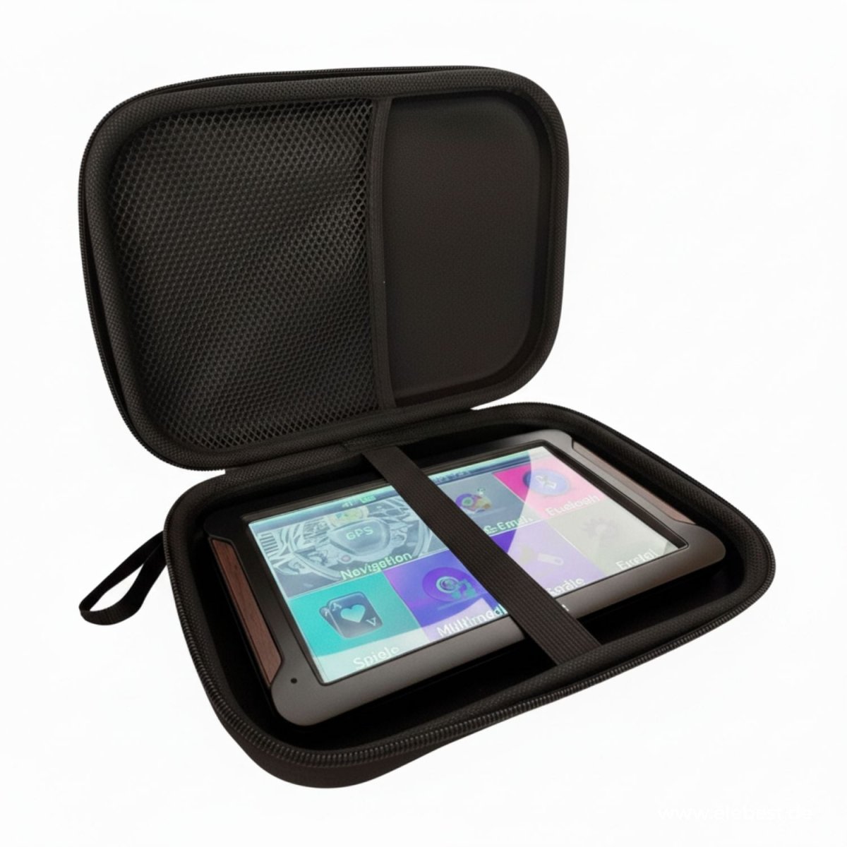 Elebest Tasche für 7 - Zoll Navi – stoßfest, gepolstert & kompakt 7 - Zoll Navi Etui mit Polsterung Aufbewahrungstasche